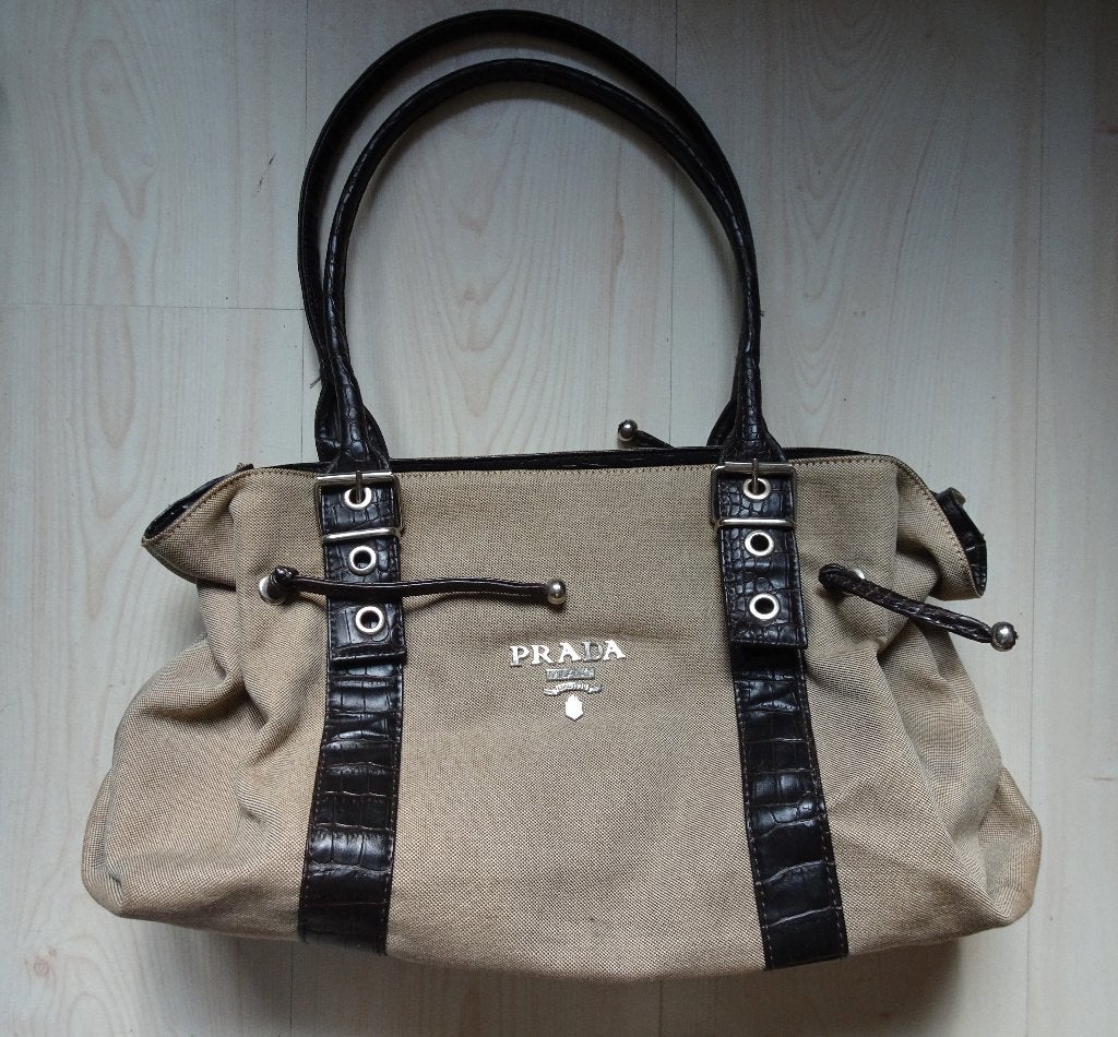 TAS VAN PRADA, Ophalen of Verzenden, Zo goed als nieuw, Bruin, Handtas