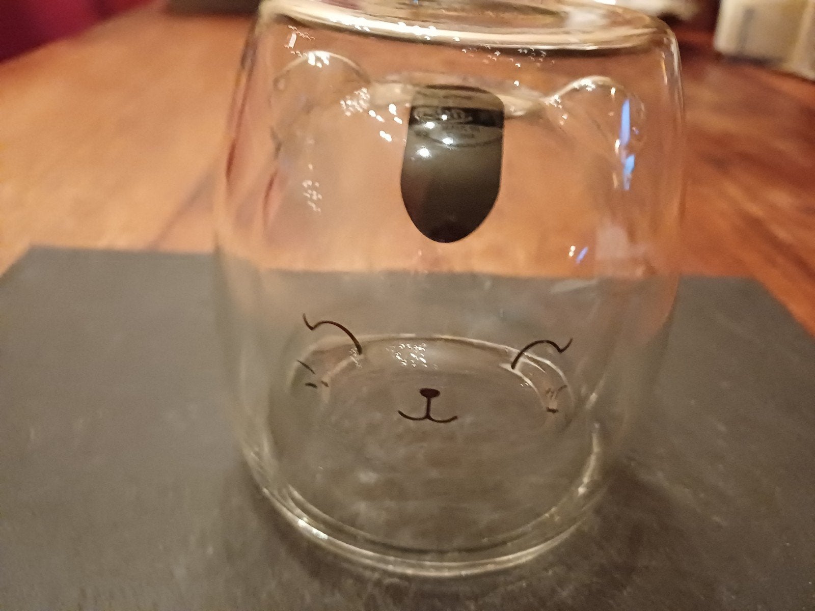 Cha Cult dubbelwandig glas met berenprint, Huis en Inrichting, Keuken | Servies, Ophalen of Verzenden, Glas, Overige stijlen, Glas of Glazen