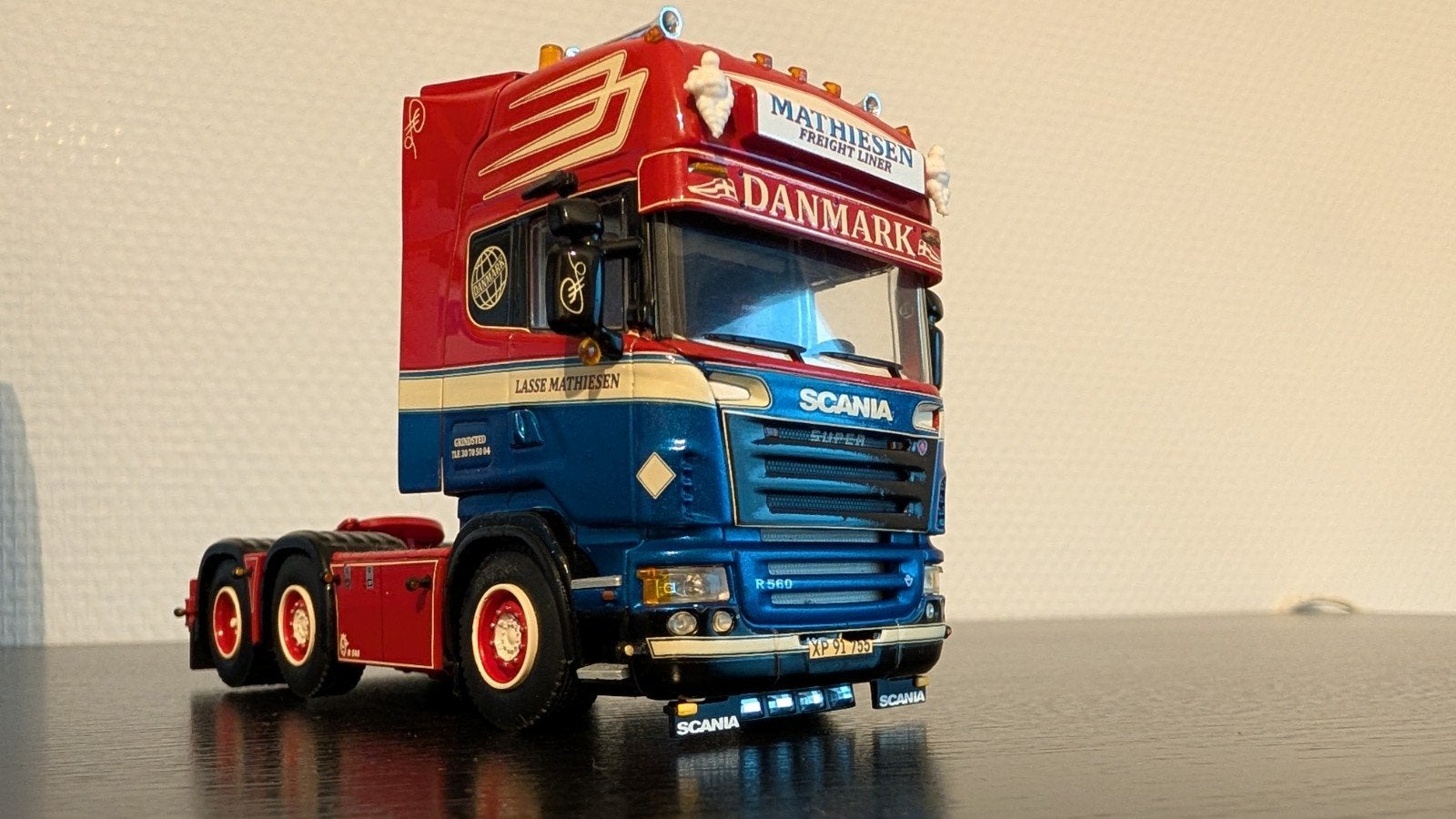 Wsi Scania Lasse Mathiesen, Hobby en Vrije tijd, Ophalen of Verzenden, Zo goed als nieuw, Bus of Vrachtwagen, Wsi