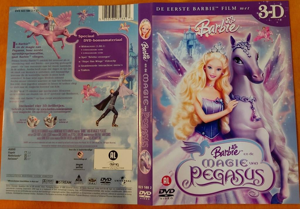 Barbie en de magie van Pegasus DVD - Avontuurlijke film, Avontuur, Gebruikt, Alle leeftijden, Ophalen of Verzenden