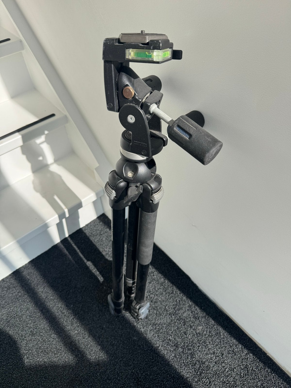 Manfrotto 055PROB statief met 029 balhoofd, Ophalen, Gebruikt, Driepoot, 150 tot 175 cm