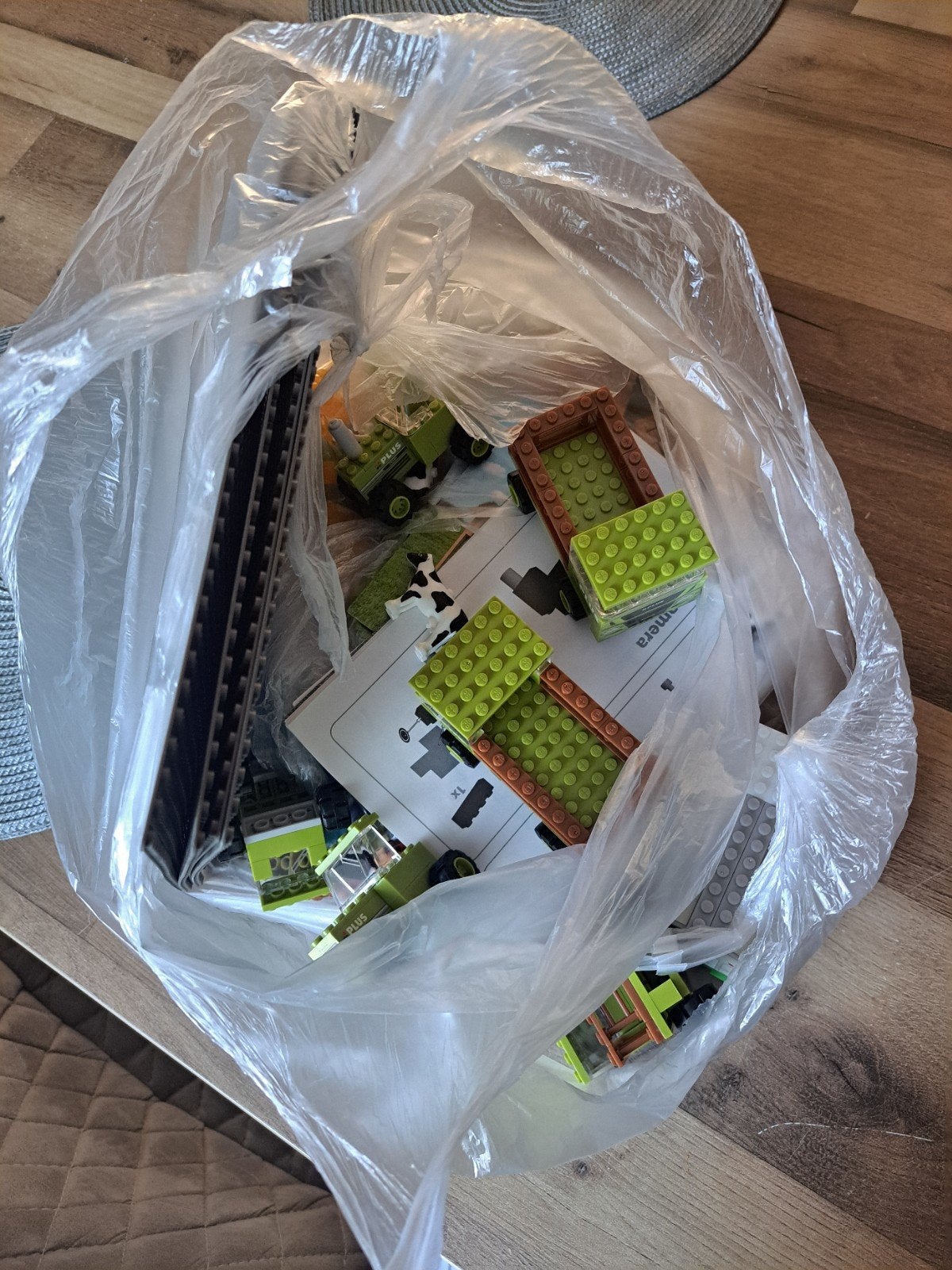 Zak Lego met treinrails en onderdelen, Gebruikt, Lego, Ophalen of Verzenden, Losse stenen