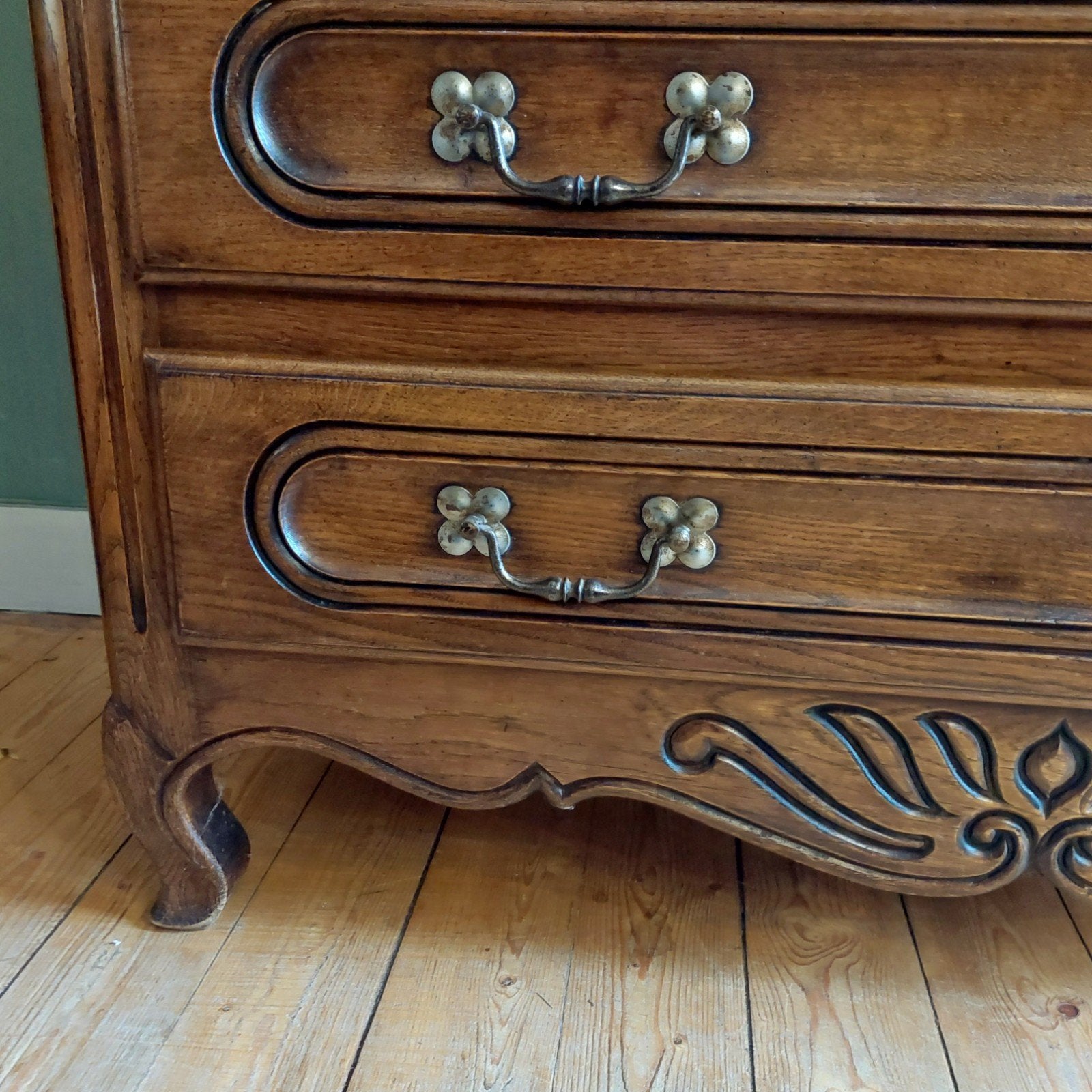 Lucky Vintage antieke grote Franse landelijke stijlladekast, Huis en Inrichting, Ophalen, Gebruikt, 100 tot 150 cm, .