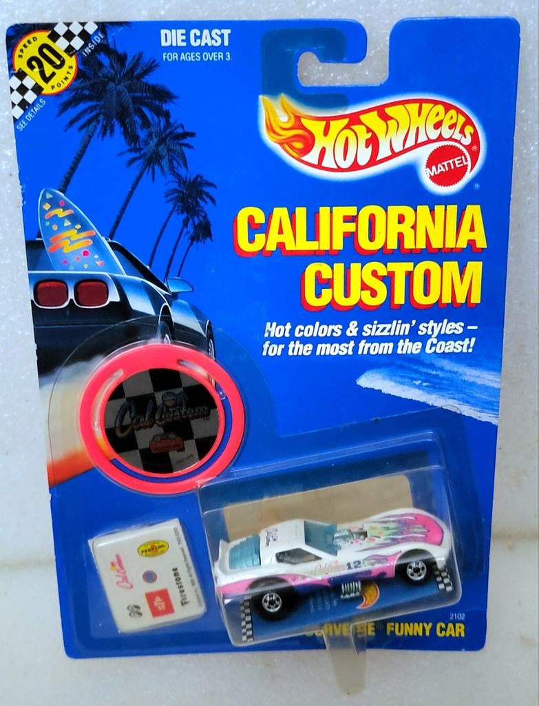 Vintage Hot Wheels Corvette Funny Car California Custom MOC, Overige merken, 1:50 of kleiner, Auto, Nieuw
