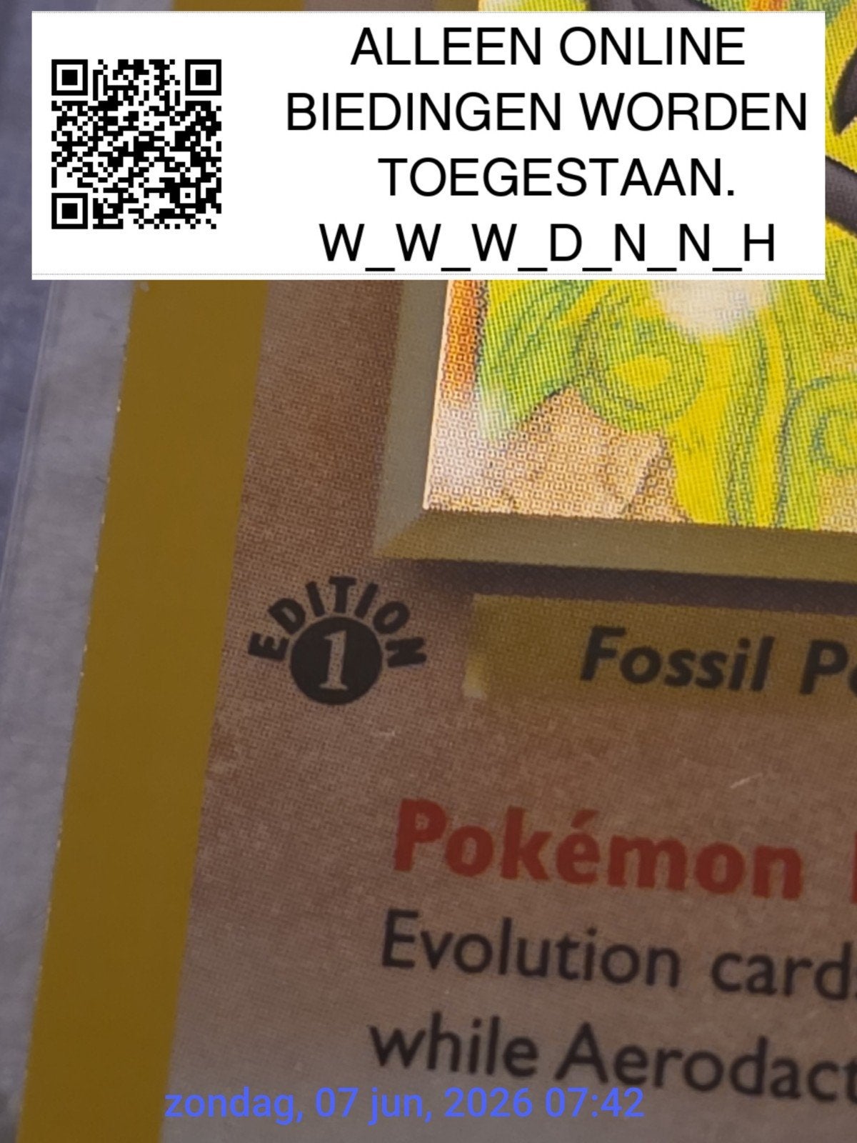 Fossil aerodactyl #1 PRERELEASE #edition1, Verzenden, Losse kaart