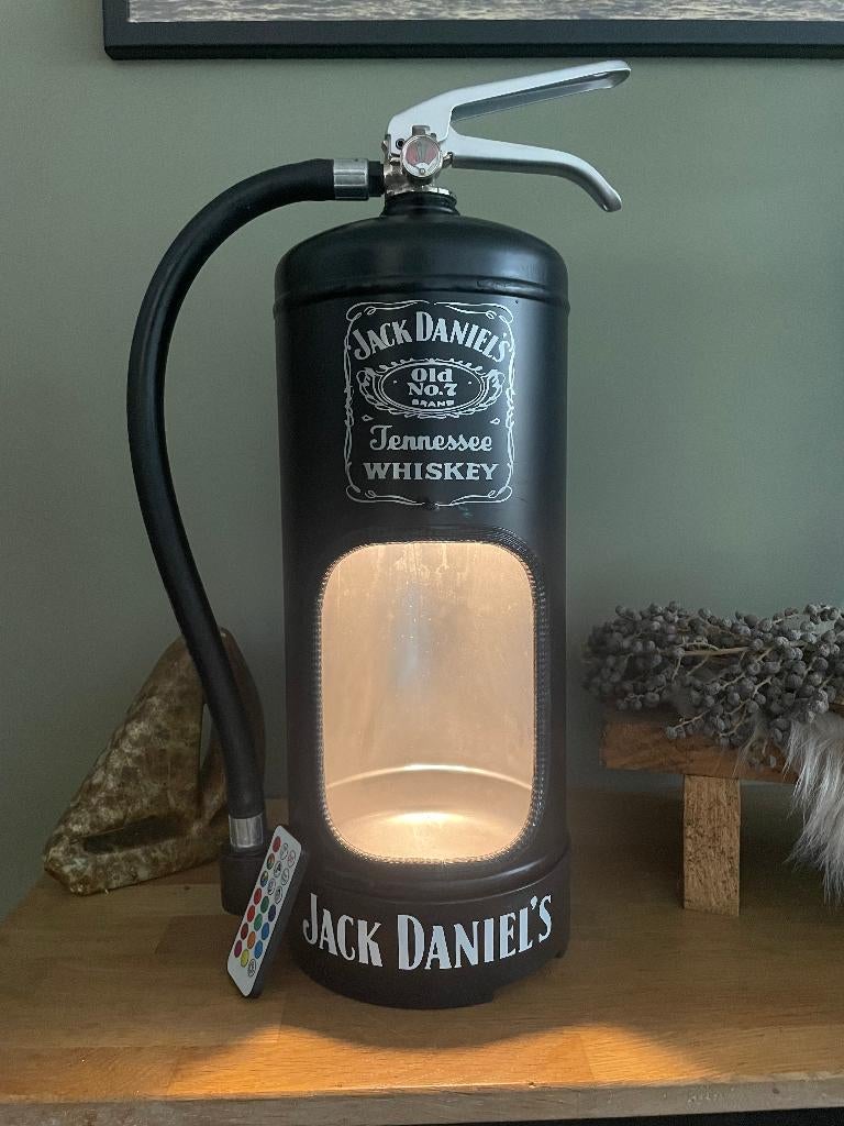 Jack Daniels decoratieve brandblusser lamp, mancave, Ophalen of Verzenden, Nieuw, Minder dan 50 cm