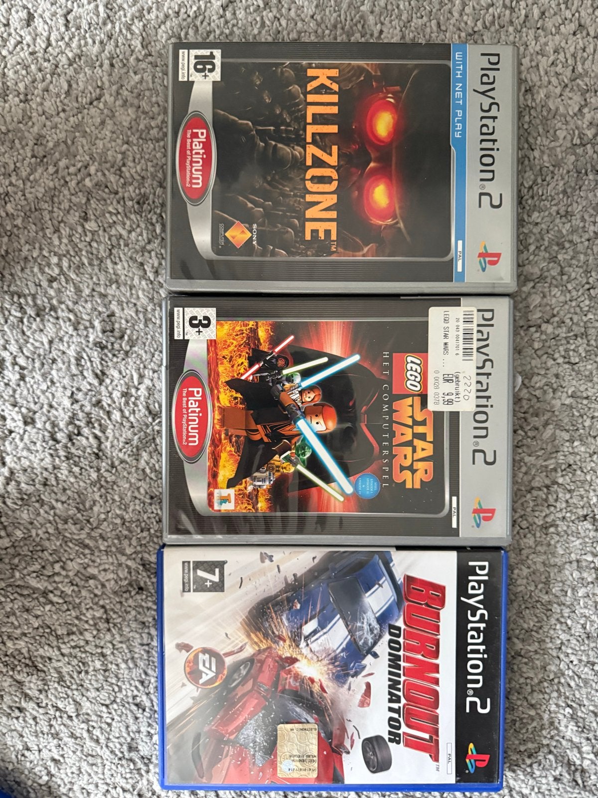 PS2 Games: Killzone, Lego Star Wars, Burnout Dominator, Gebruikt, Shooter, 1 speler, Eén computer