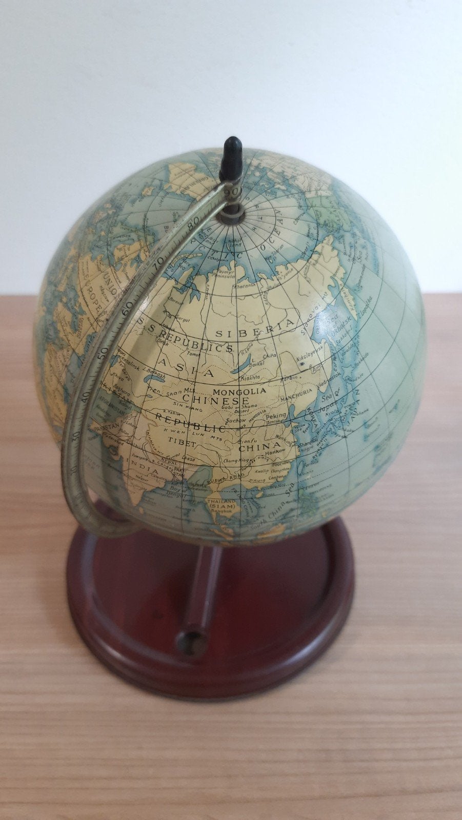 Chad Valley World Globe, tinnen wereldbol, < 1938, antiek, Antiek en Kunst, Ophalen of Verzenden