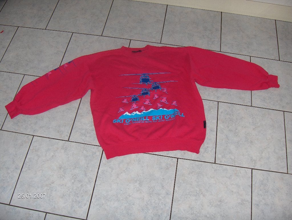 Originele roze blauw katoen vintage trui O'NEILL mt M zgan, Maat 48/50 (M), O'Neill, Ophalen of Verzenden, Zo goed als nieuw