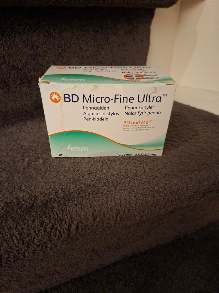 BD microfine pennaalden 0,23 mm bij 4 mm, Diversen, Verpleegmiddelen, Ophalen of Verzenden, Nieuw
