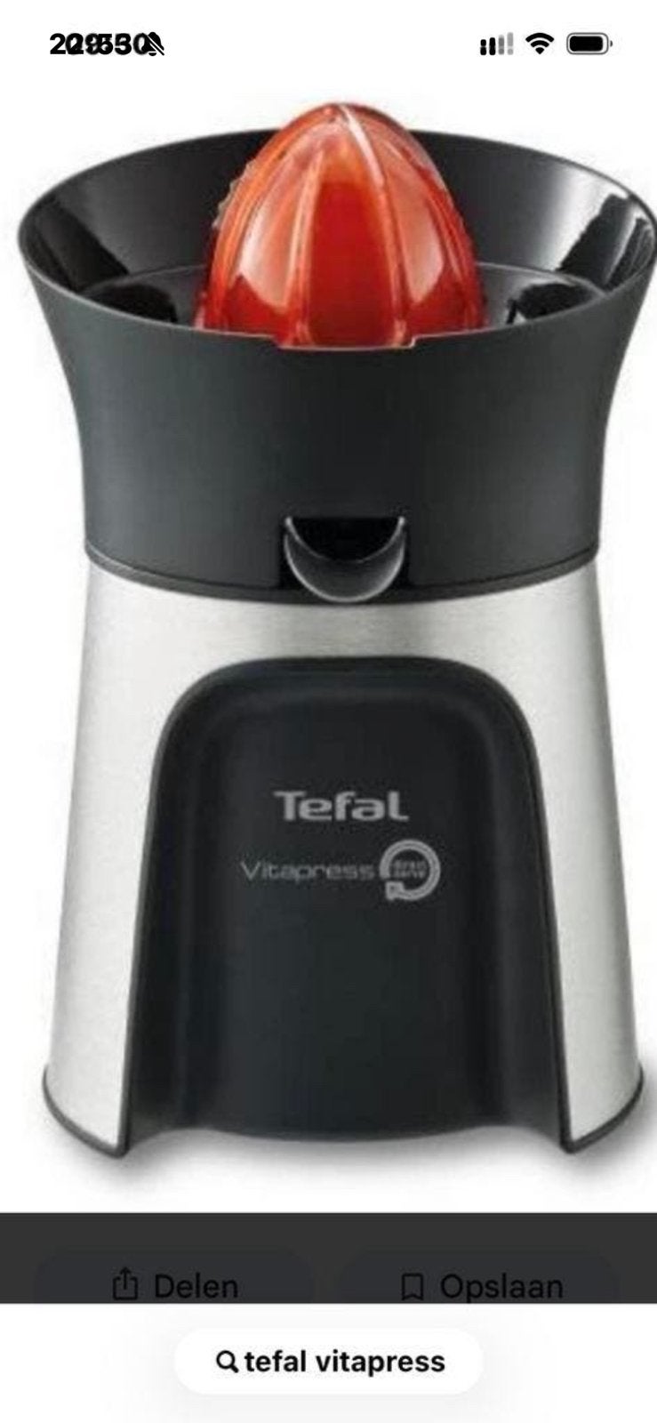 Tefal vita press, Ophalen, Zo goed als nieuw