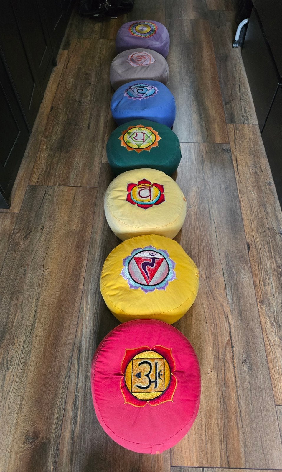 Set Meditatie kussens, 7 chakras, Yoga, Mediteren, Ophalen