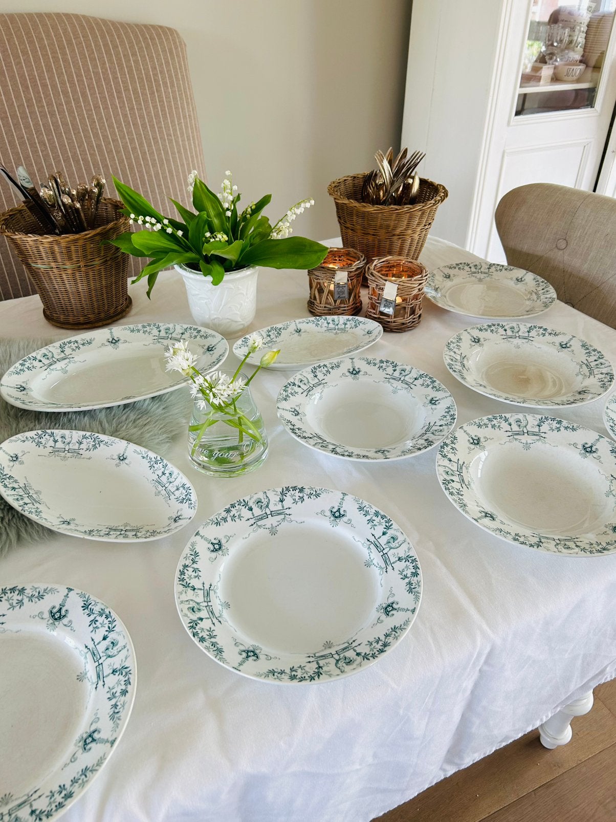 K&G Brienne 1821 compl art nouveau frans antiek servies, Ophalen