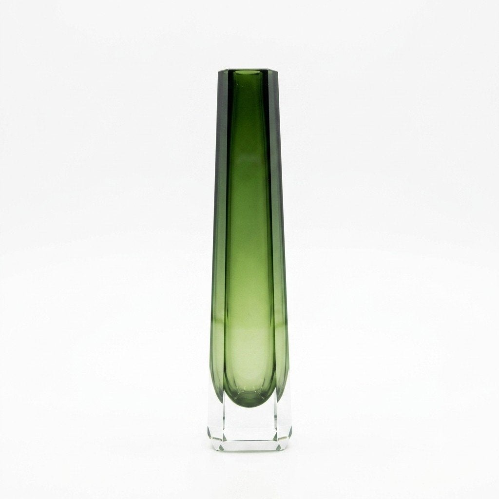 VEB WASUNGEN kristal glas blokvaas, Oost-Duitsland, vintage, Antiek en Kunst, Ophalen of Verzenden