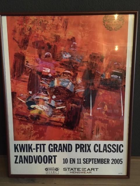 Poster Kwik Fit GP Classic 2005 Zandvoort in mooie lijst . b, Rechthoekig Staand, Met lijst, Nieuw, Ophalen of Verzenden