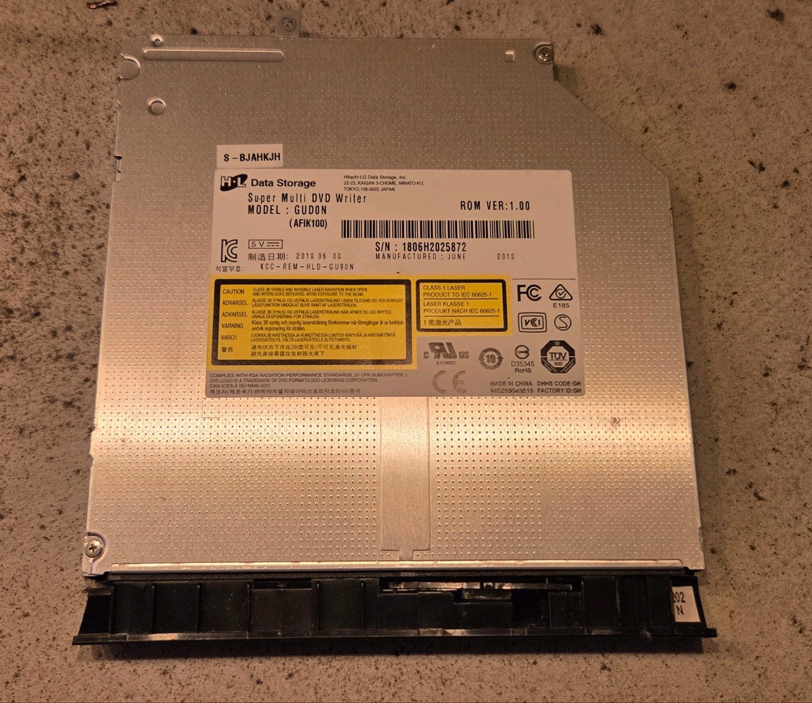 Interne DVD Reader/Writer voor Laptop, Computers en Software, Optische drives, Intern, Gebruikt, Ophalen of Verzenden, Windows