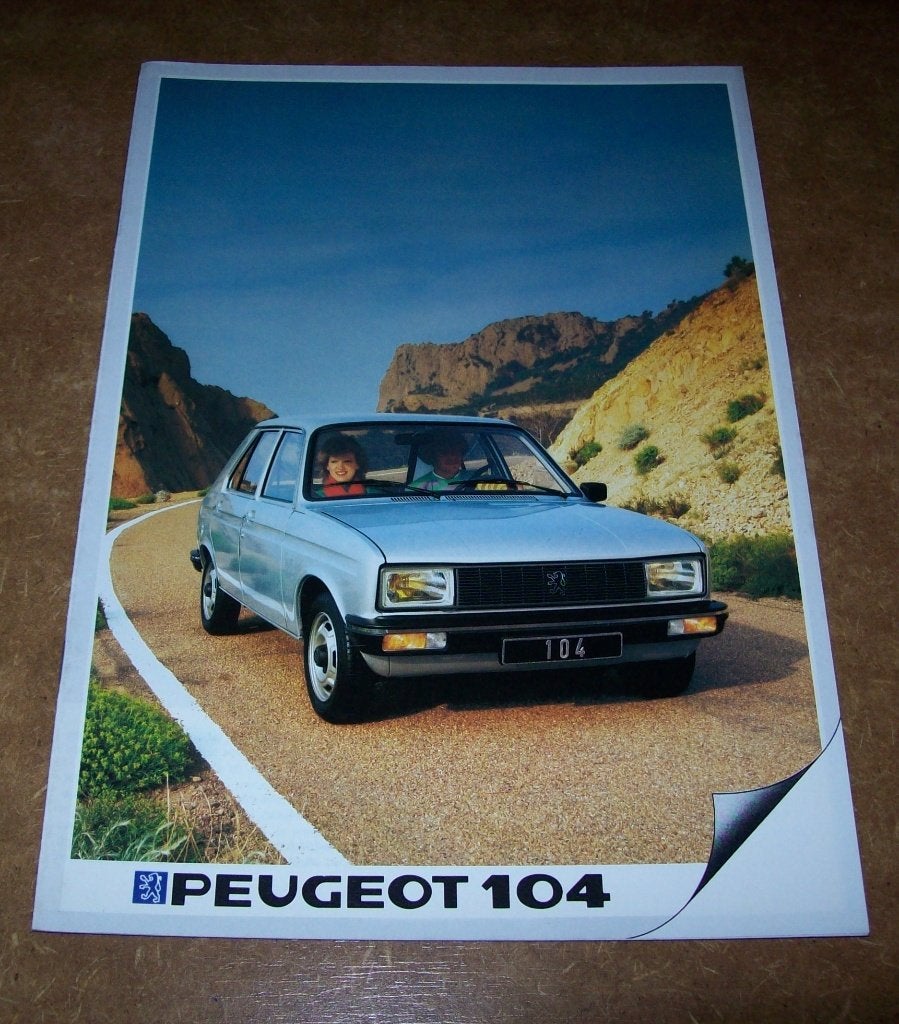 brochure Peugeot 104 vijfdeurs  1983, Ophalen of Verzenden, Zo goed als nieuw, Peugeot