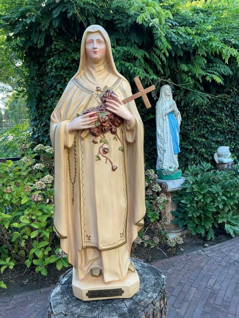 Groot gipsen beeld Heilige Theresia ❤️ van het Kindje Jezus, Ophalen of Verzenden
