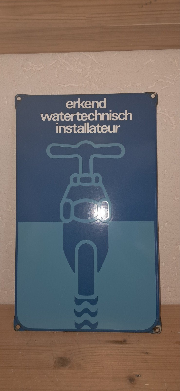 Bord installateur, Verzamelen, Ophalen of Verzenden, Reclamebord