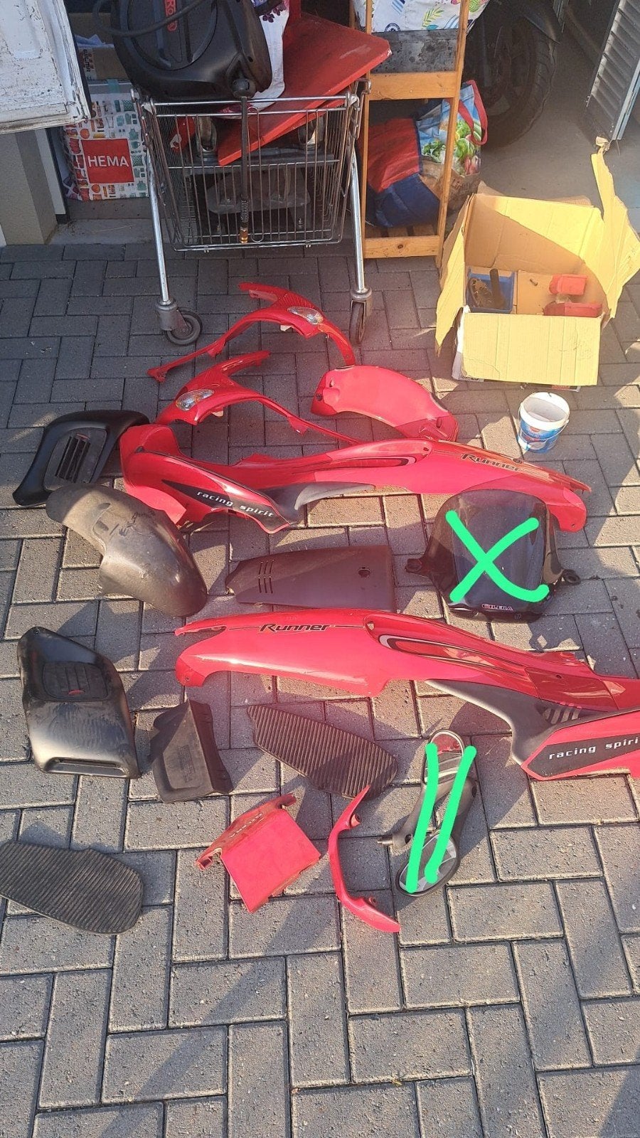 Gilera Runner VXR200 Kappenset - Rood, Ophalen, Zo goed als nieuw, Overige merken