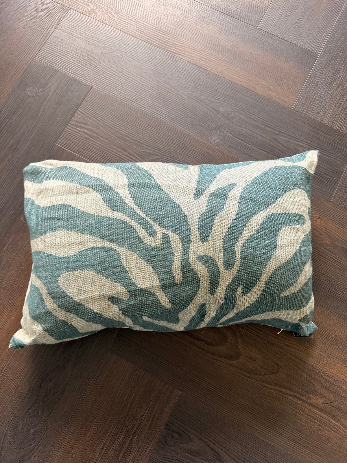 Claudi kussen met zebraprint, Gebruikt, Meerkleurig, Met print, Ophalen of Verzenden
