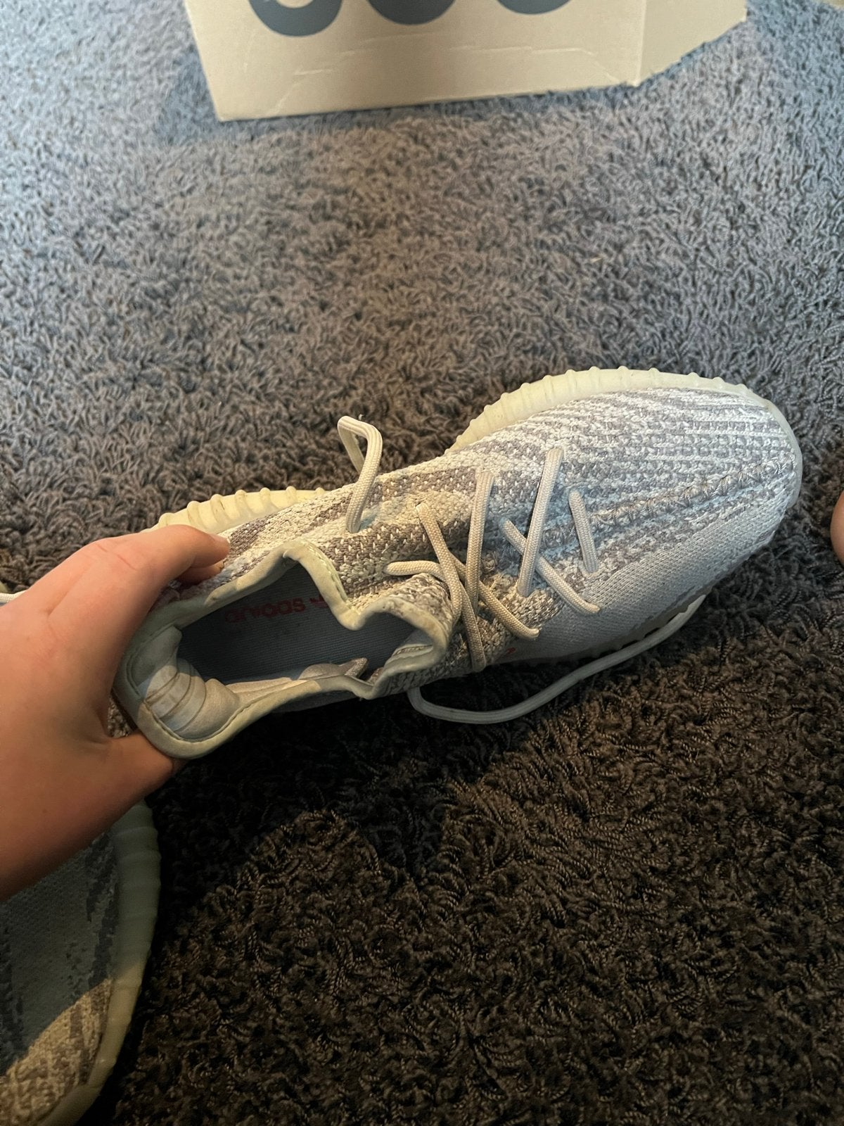 Adidas Yeezy Boost 350 V2 'Blue Tint' - Maat 40, Ophalen of Verzenden, Gedragen, Blauw, Sneakers of Gympen