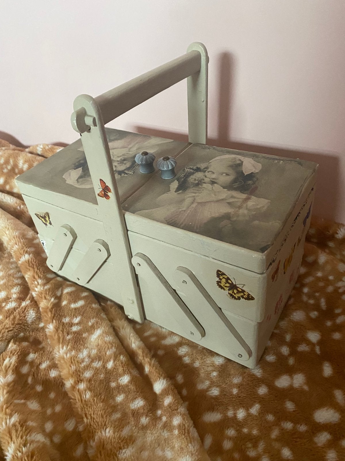 schattige naaibox vintage, Ophalen of Verzenden, Gebruikt