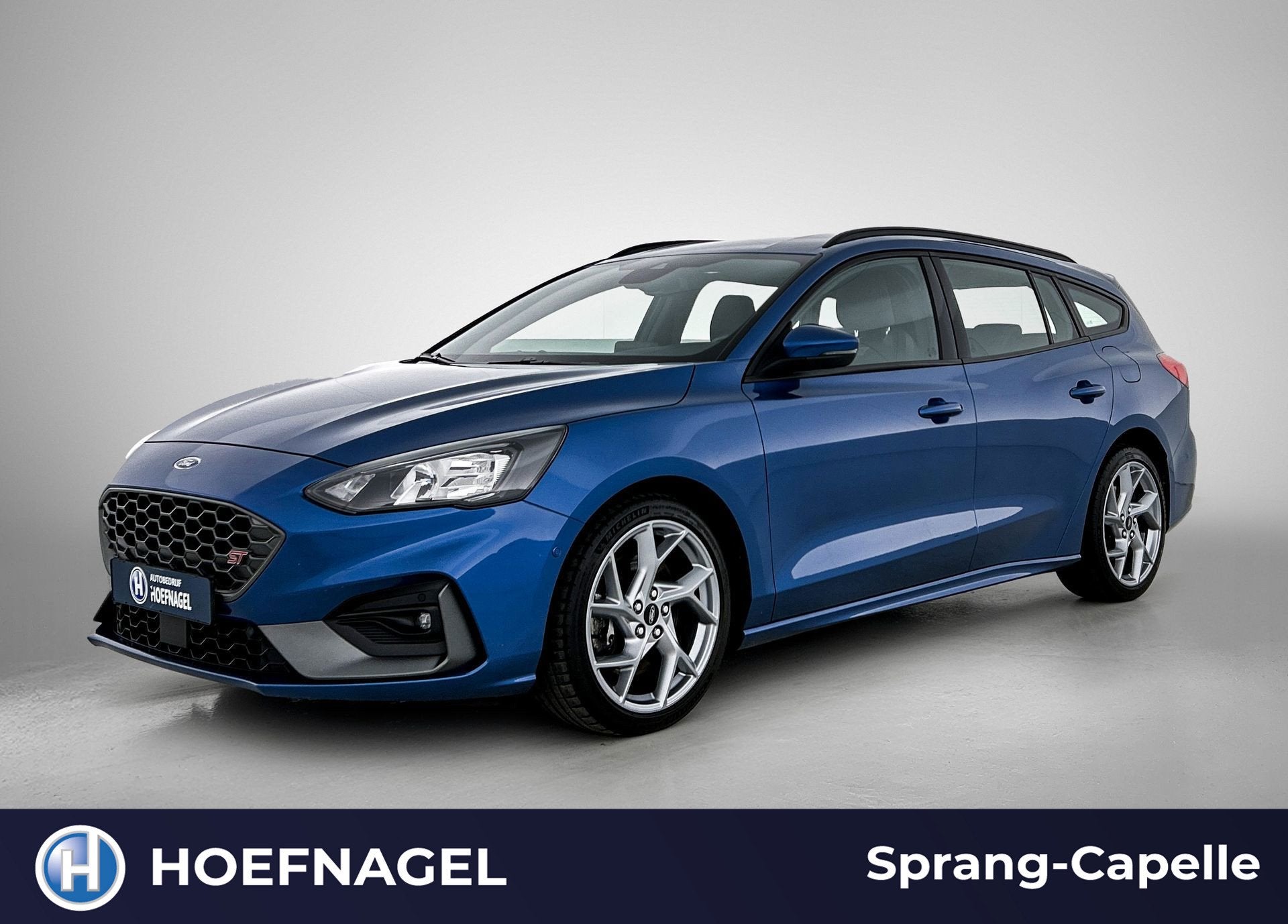 Ford Focus Wagon 2.3 EcoBoost ST-3 | Camera | Stoel-/Stuurve, Auto's, Gebruikt, 4 cilinders, Blauw, 2261 cc