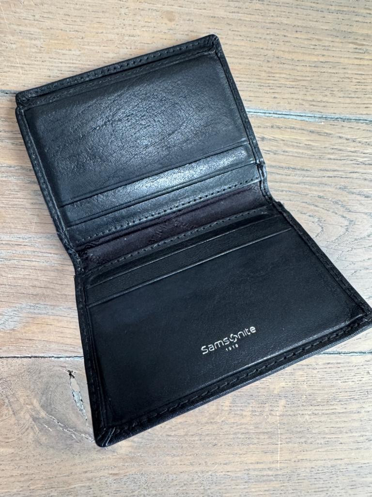 Samsonite pashouder, Sieraden, Tassen en Uiterlijk, Portemonnees, Ophalen of Verzenden, Zo goed als nieuw, Zwart