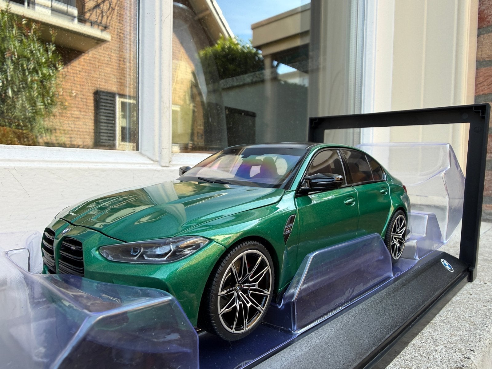 1:18 BMW M3 Sedan G80 groen 2020 Minichamps Dealerversie, Hobby en Vrije tijd, Modelauto's | 1:18, Minichamps, Auto, Ophalen of Verzenden