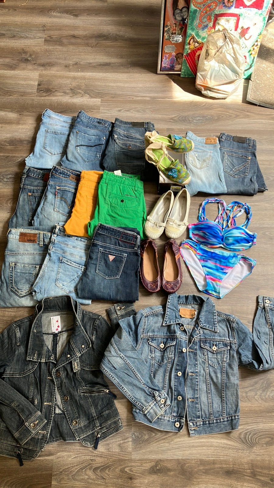 Dames broeken bikini jas schoenen, Ophalen of Verzenden, Zo goed als nieuw, Maat 38/40 (M), Lang