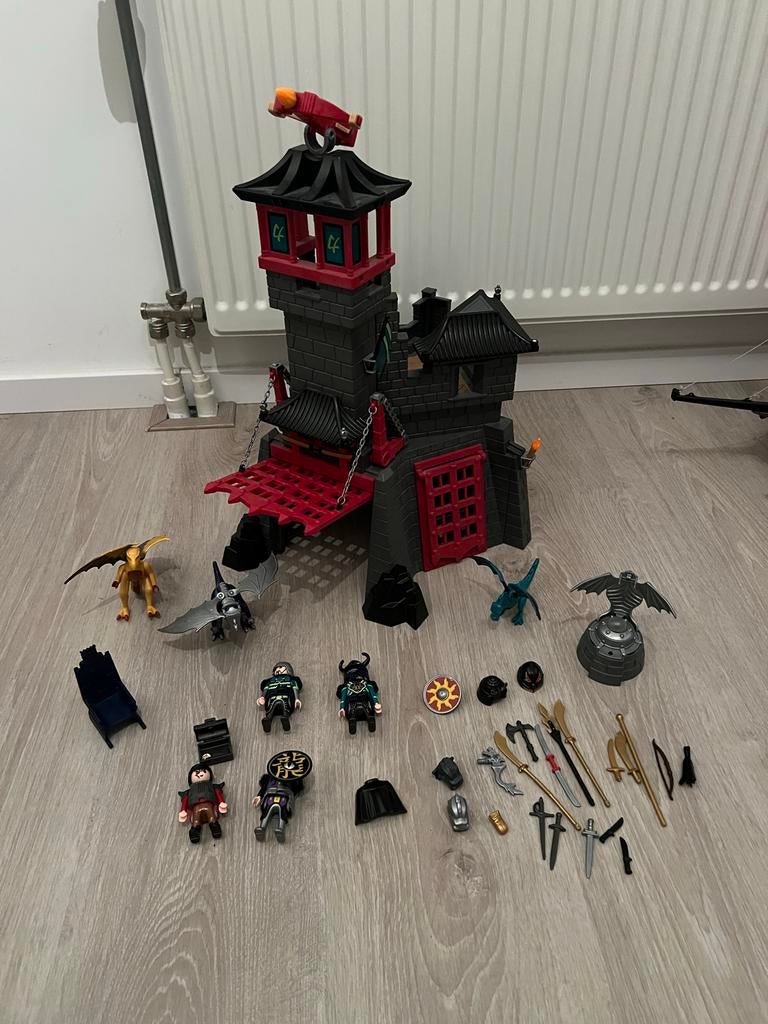 Playmobil Drakenburcht 5480 met kasteel, ridders en draken, Kinderen en Baby's, Speelgoed | Playmobil, Ophalen of Verzenden, Gebruikt