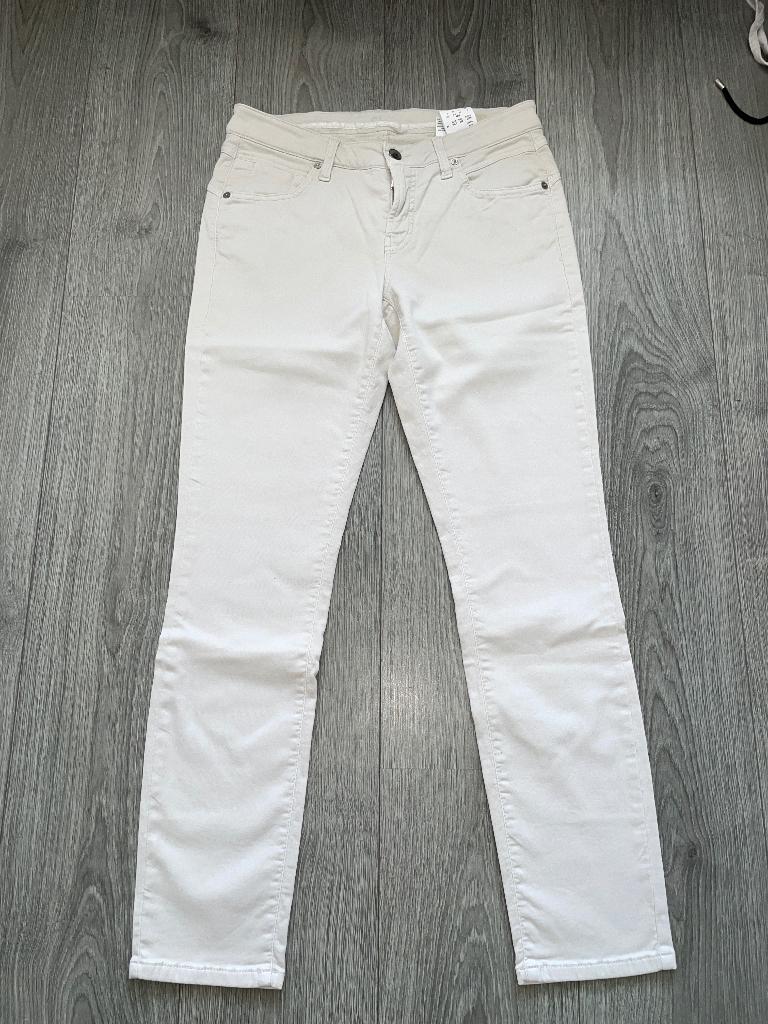 CAMBIO dames creme kleur stretch jeans spijkerbroek mt 40, Ophalen of Verzenden, Zo goed als nieuw, W30 - W32 (confectie 38/40)