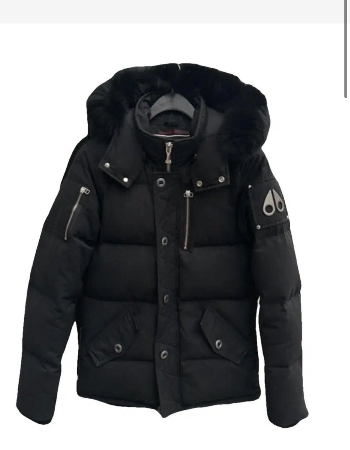 Moose Knuckles Winterjas Zwart met Bontkraag, Kleding | Heren, Jassen | Winter, Ophalen of Verzenden, Gedragen, Maat 46 (S) of kleiner