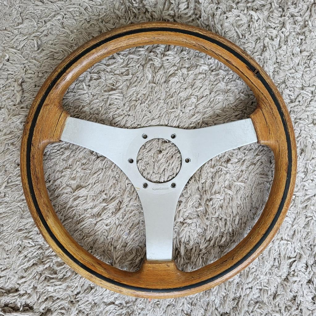 Vintage jaren '80 houten stuur Sportman Italy, Ophalen of Verzenden, Gebruikt, Overige automerken