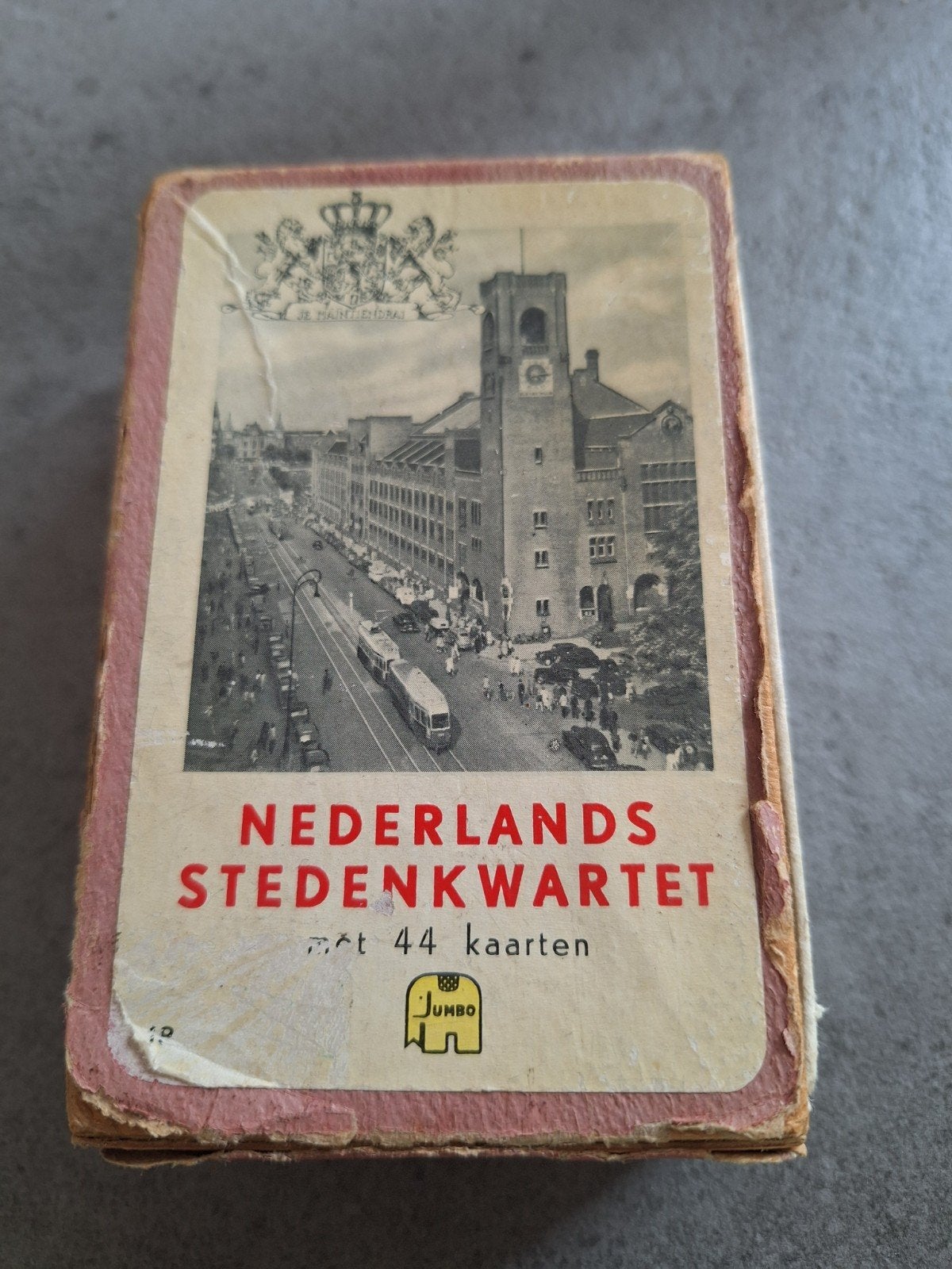 Nederlands Stedenkwartet Jumbo - Vintage Kaartspel, Verzamelen, Speelkaarten, Jokers en Kwartetten, Ophalen of Verzenden, Gebruikt