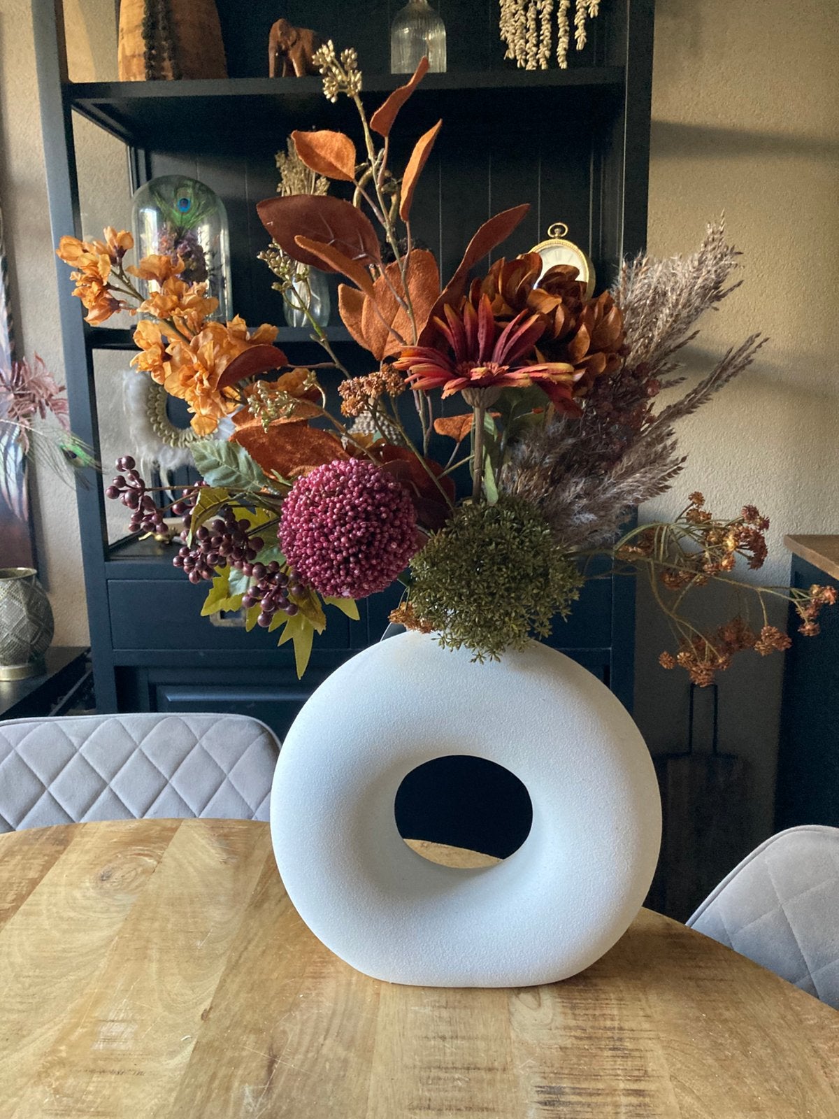 Set Luxe Najaar Zijden bloemen Compleet Luxe, Ophalen of Verzenden, Nieuw, Bloemstuk, Countryfield