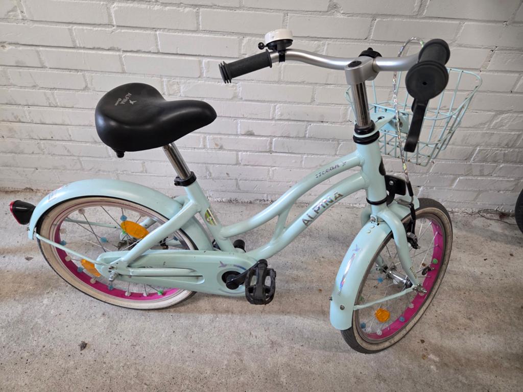 Alpina ocean meisjes fiets 16inch, Fietsen en Brommers, Fietsen | Meisjes, Ophalen of Verzenden, Gebruikt, Terugtraprem, 16 inch