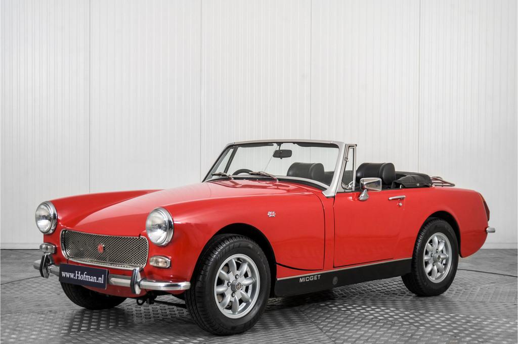 MG Midget (bj 1973), Auto's, MG, Bedrijf, Te koop, Midget, Open dak, Benzine, Cabriolet, Handgeschakeld, Geïmporteerd, Rood, Gebruikt