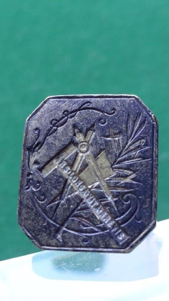 Art Nouveau Cachet Buste Diana - Masonic - Vrijmetselarij, Antiek en Kunst, Ophalen of Verzenden, Brons