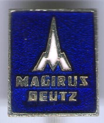 MAGIRUS DEUTZ blauw email zilverkl tractor speldje ( E_103), Ophalen of Verzenden, Zo goed als nieuw, Transport, Speldje of Pin