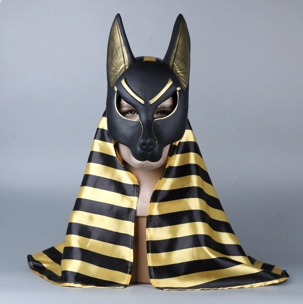 Anubis Masker Egyptisch Egypte Wolf Dier Carnaval Halloween, Verzenden, Nieuw, Feestartikel, Halloween of Griezel