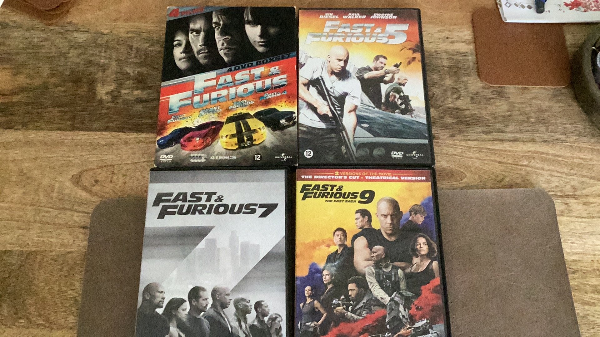 Fast & furious 1,2,3,4,5,7,9, Vanaf 12 jaar, Ophalen of Verzenden, Zo goed als nieuw