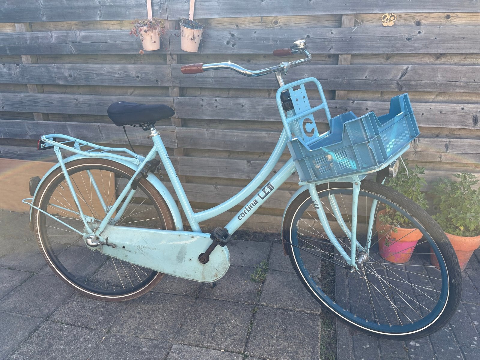 Cortina L1 Damesfiets - Lichtblauw, Fietsen en Brommers, Fietsen | Dames | Damesfietsen, Terugtraprem, 50 tot 53 cm, Ophalen, Overige merken