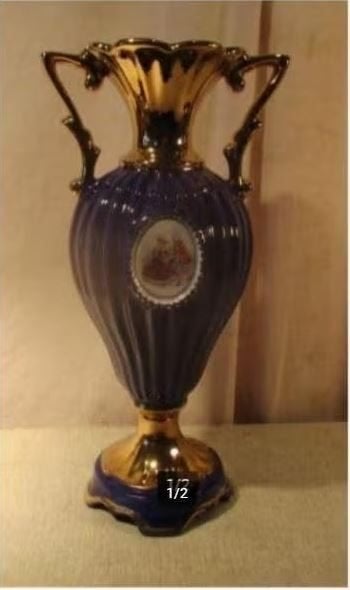 Prachtige Oud Italiaanse Porseleine Kruik - 36cm, Antiek en Kunst, Antiek | Porselein, Ophalen of Verzenden