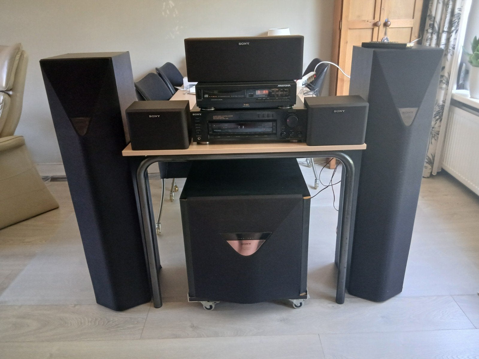 Sony Home Cinema Set met Receiver, CD-speler en Speakers, Ophalen, Gebruikt, Tuner of Radio, Losse componenten