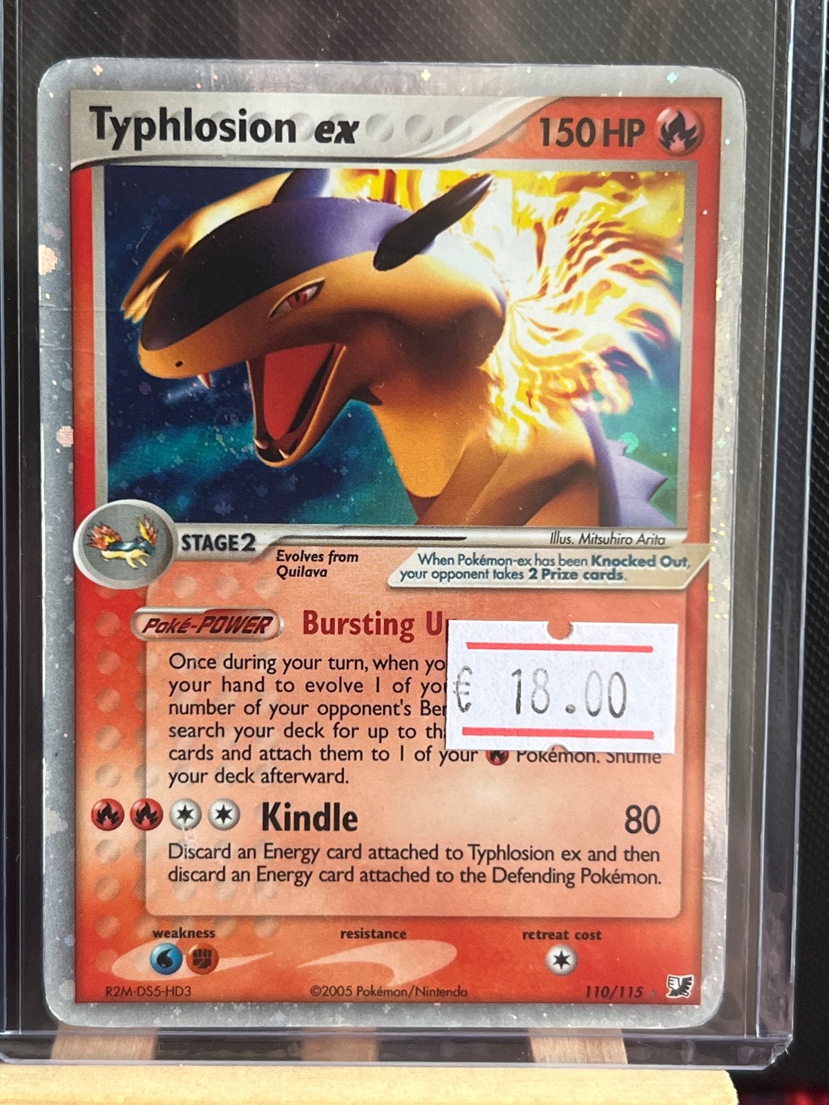 Pokémon Kaart: Typhlosion ex 110/115 (2005), Ophalen of Verzenden, Gebruikt, Losse kaart