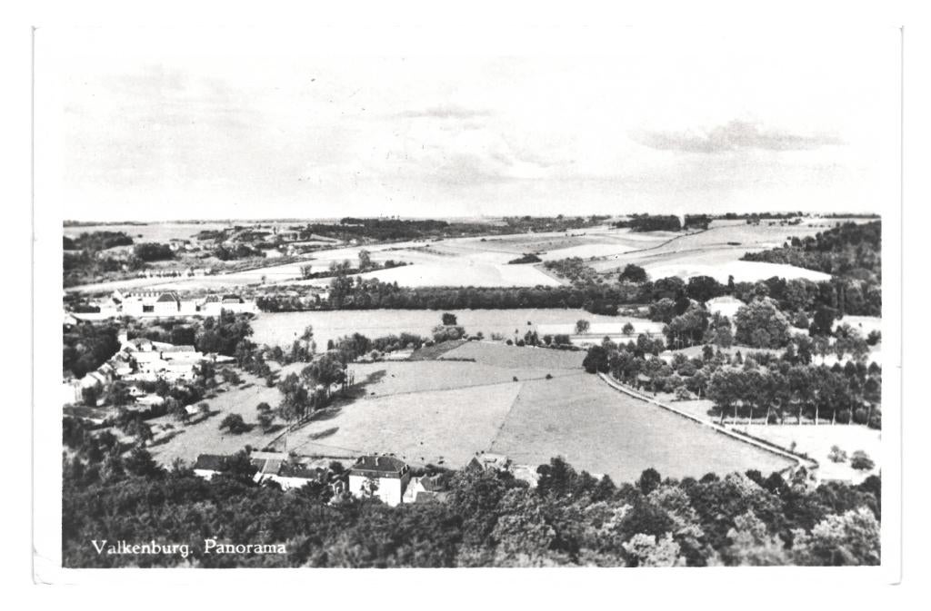 947018 Valkenburg Panorama 1950 Gelopen met Postzegel, Ophalen of Verzenden, 1940 tot 1960, Gelopen, Limburg