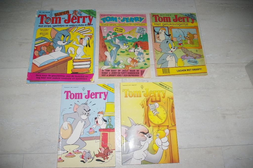 Tom en Jerry stripboeken. Vijf stuks., Meerdere stripboeken, Ophalen of Verzenden, Gelezen