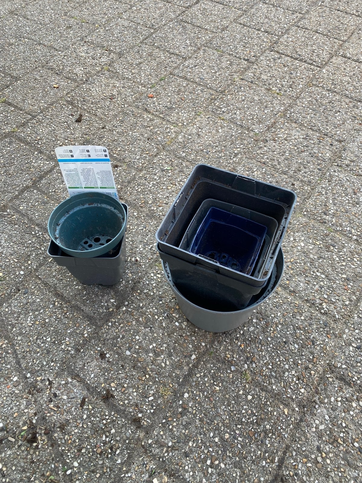 Gratis plastic kweekpotten, Ophalen, Kunststof, Gebruikt, Rond